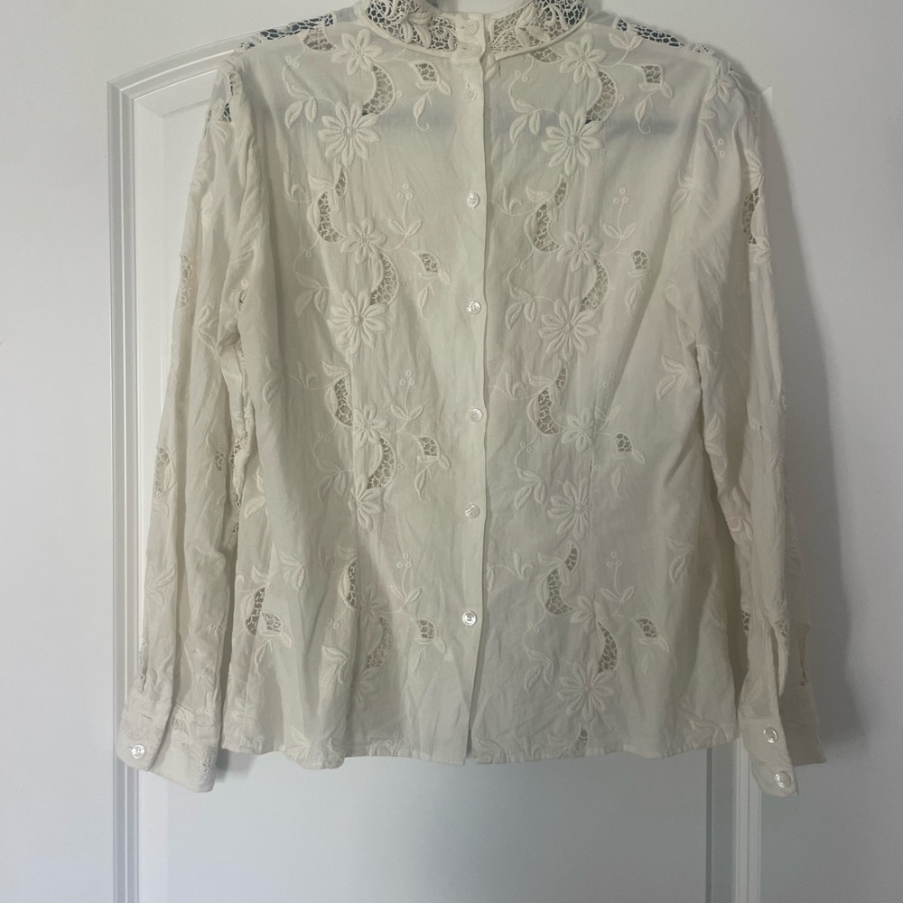 Sea New York White Lace Blouse - Picture 3 of 6